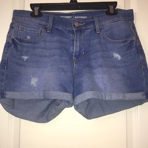 Old navy boyfriend blue jean shorts